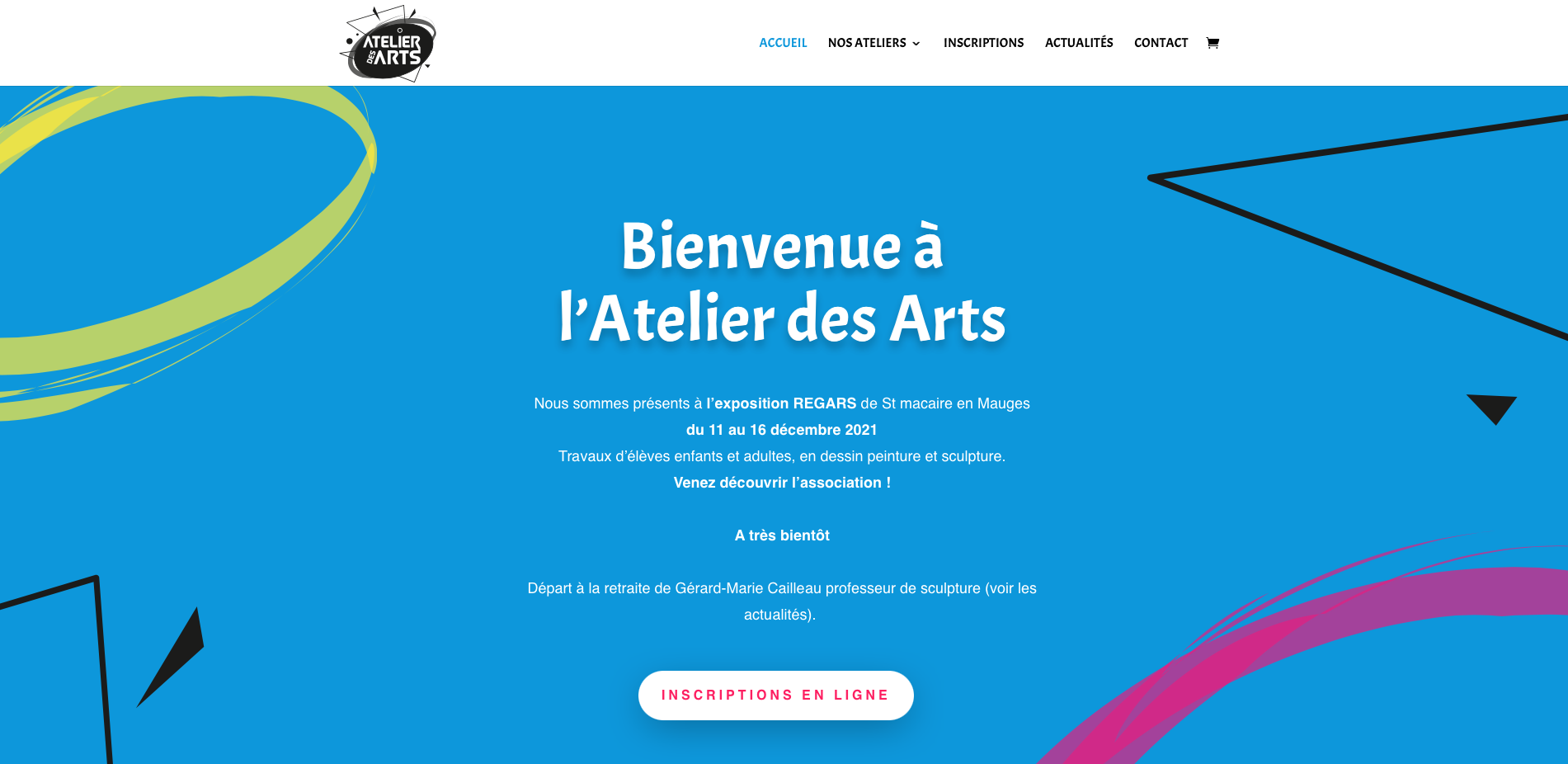 Création du site e-commerce et logo pour l'atelier des Arts