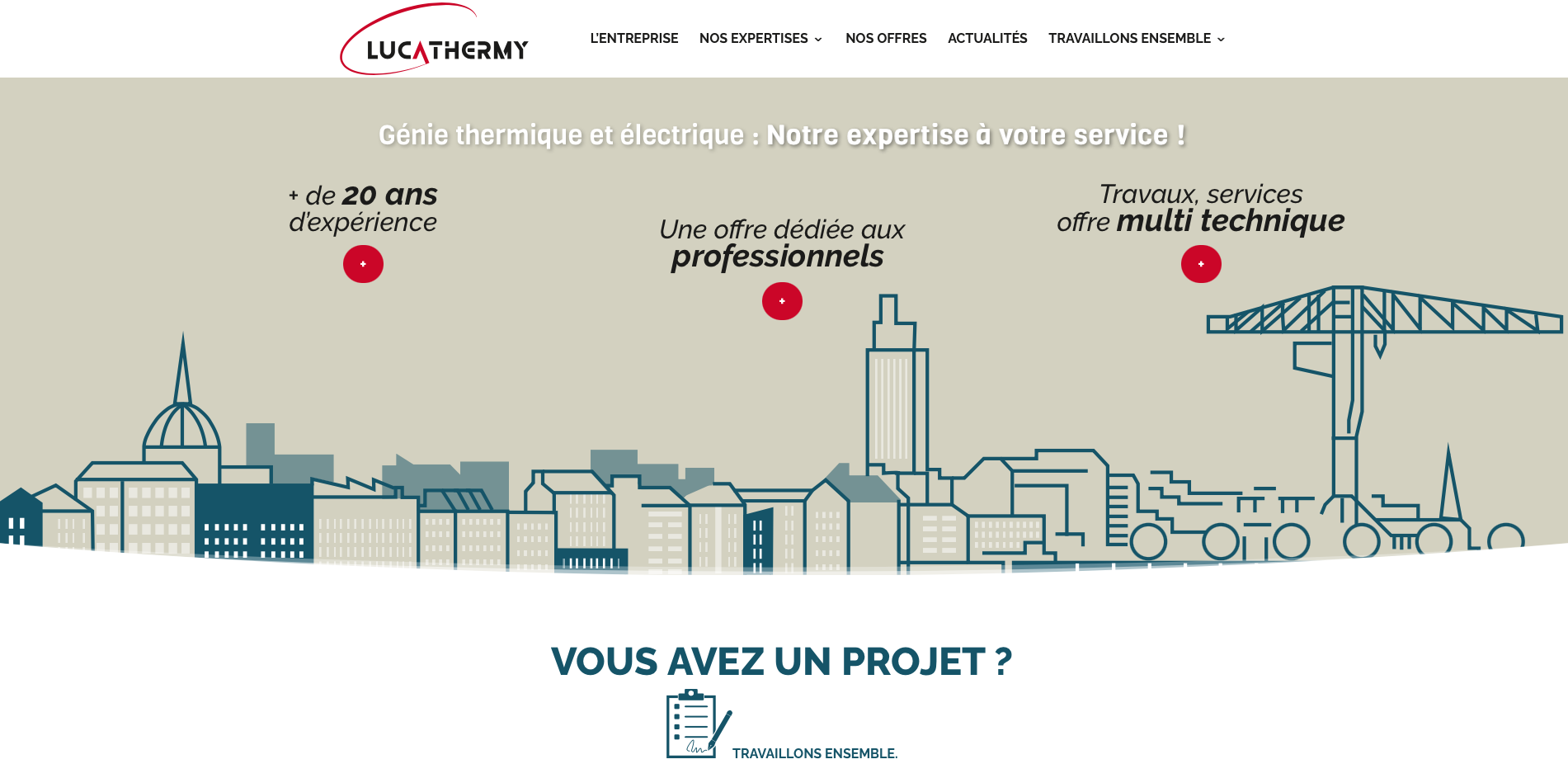 Création du site vitrine, logo et print pour une entreprise de génie thermique et électrique